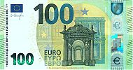 European Union, European Central Bank, Pick 24e. 100 Euro, 2019 AD. Printer: Oberthur Fiduciaire, Chantepie, France, E004G5-EA2554128856 Obverse 