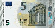 European Union, European Central Bank, Pick 20m. 5 Euro, 2013 AD. Printer: Valora S.A., Carregado, Portugal, M004E2-MA1244413514 Obverse