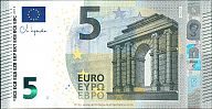 European Union, European Central Bank, Pick 26n. 5 Euro, 2013 AD. Printer: Oesterreichische Banknoten und Sicherheitsdruck GmbH, Vienna, Austria, N020D1-NC1413330875 Obverse 