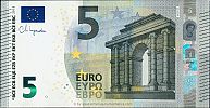 European Union, European Central Bank, Pick 26n. 5 Euro, 2013 AD. Printer: Oesterreichische Banknoten und Sicherheitsdruck GmbH, Vienna, Austria, N020E2-NC2513337002 Obverse 