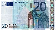 European Union, European Central Bank, Pick 10x.1. 20 Euro, 2002 AD., Printer: Giesecke & Devrient, Germany, P015C1-X30355528331 Obverse 