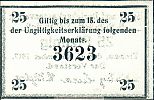 1917 AD., Germany, 2nd Empire, Tichau, Spar- und Darlehenskassen Verein, Notgeld, currency issue, 25 Pfennig, Tieste 7350.05.26. 3623 Reverse