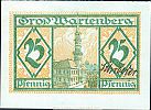 1920 AD., Germany, Weimar Republic, Gross-Wartenberg, Stadt, Notgeld, currency issue, 25 Pfennig, Tieste 2615.10.01.09. 31215 Reverse