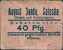 1918-1935 AD., Germany, Weimar Republic, Salesche, August Janda, Rabattgutschein, 40 Pfennig, Tieste -. (1) Obverse