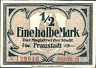 1917 AD., Germany, 2nd Empire, Fraustadt, Stadt, Notgeld, currency issue, ½ Mark, Tieste 1945.05.12.1. III 129816 Obverse 