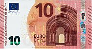 European Union, European Central Bank, Pick 21s. 10 Euro, 2019 AD., Printer: Banca d'Italia, Rome, Italy, SA8018522834-S002H6 Obverse 