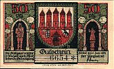 1921 AD., Germany, Weimar Republic, Zerbst (town), Notgeld, collector series issue, 50 Pfennig, Grabowski/Mehl 1469.2a-4/9. 6654 Obverse 