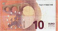 European Union, European Central Bank, Pick 21t. 10 Euro, 2019 AD., Printer: Central Bank of Ireland, Dublin, Ireland, T004H1-TA2177805199 Reverse 