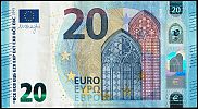 European Union, European Central Bank, Pick 22u. 20 Euro, 2015 AD., Printer: Banque de France, ChamaliÃ¨res, France, U022F6-UF0570007501 Obverse 