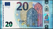 European Union, European Central Bank, Pick 22u. 20 Euro, 2015 AD., Printer: Banque de France, ChamaliÃ¨res, France, U022G6-UF1548410686 Obverse 