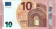 European Union, European Central Bank, Pick 21u. 10 Euro, 2014 AD., Printer: Banque de France, ChamaliÃ¨res, France, UB2334298916-U012D2 Obverse