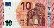 European Union, European Central Bank, Pick 21u. 10 Euro, 2019 AD., Printer: Banque de France, ChamaliÃ¨res, France, UE5228895104-U007A6 Obverse 