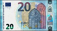 European Union, European Central Bank, Pick 22w. 20 Euro, 2015 AD., Printer: Giesecke & Devrient, Leipzig, Germany, W001G1-WA1498820401 Obverse 
