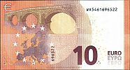 European Union, European Central Bank, Pick 27w. 10 Euro, 2020 AD., Printer: Giesecke & Devrient, Leipzig, Germany, W006A6-WA5461696522 Rebverse 