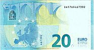 European Union, European Central Bank, Pick 22x. 20 Euro, 2015 AD., Printer: Giesecke & Devrient, Munich, Germany, X001A5-XA1769467392 Reverse